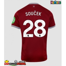 Camisa de Futebol West Ham United Tomas Soucek #28 Equipamento Principal 2025-26 Manga Curta
